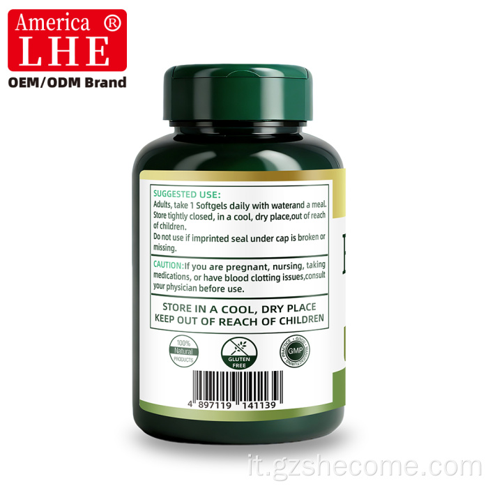 Shecome Olio di pesce Softgel EPA DHA Salute del cuore